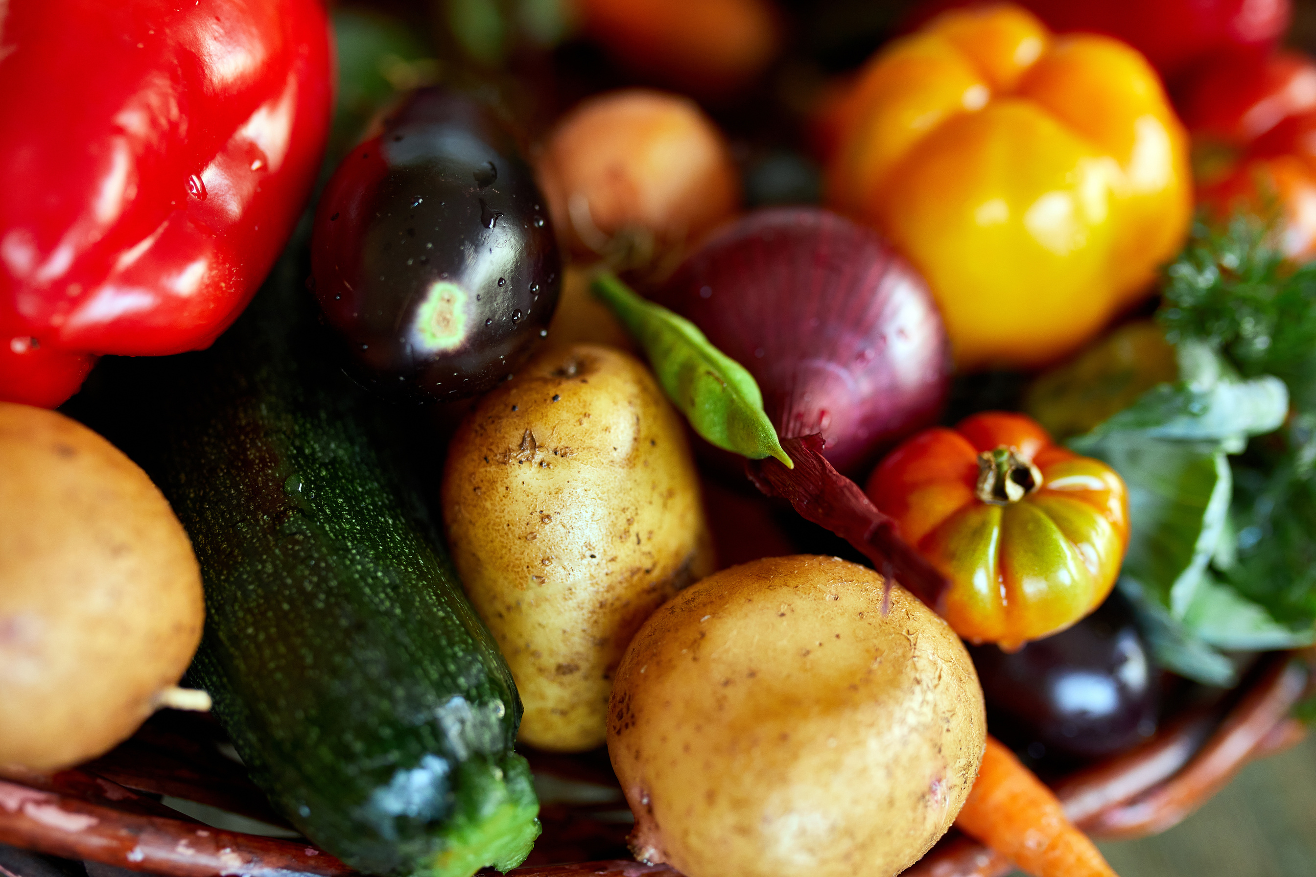Basket of Fresh Vegetables